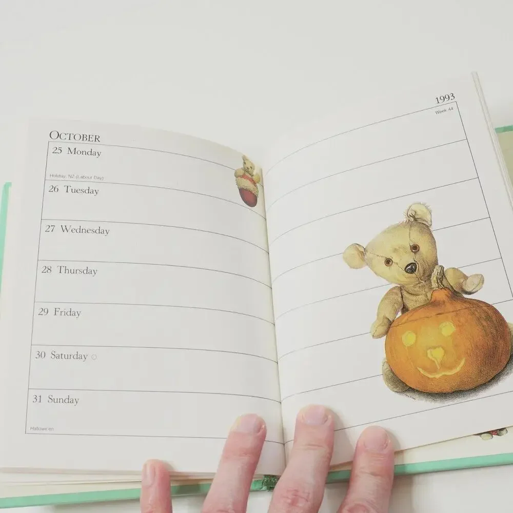 Vintage 90s Old Bear Jane Hissy Diary VTG Cute Stationary Nostalgic Crafting '93